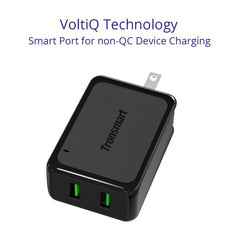 Buy Tronsmart W2TF 36W Dual Port Quick Charge 3.0 Wall Charger - Black from Vmart in Pakistan