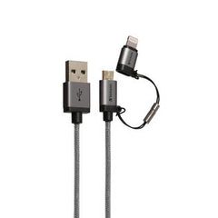 Buy Verbatim 64828 120cm Metallic 2-in-1 Cable - Black from Vmart in Pakistan