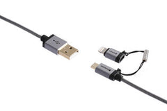 Buy Verbatim 64828 120cm Metallic 2-in-1 Cable - Black from Vmart in Pakistan