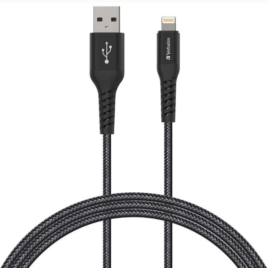 Buy Verbatim 65857 120cm Sync &amp; Charge Kevlar Lightning Cable - Black from Vmart in Pakistan