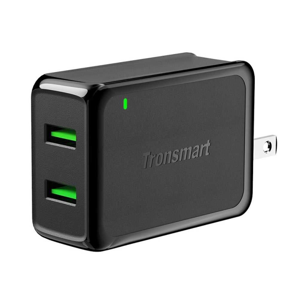 Tronsmart 2 Port Qualcomm QC 3.0 Fast Charger in Both Ports US Plug W2TF