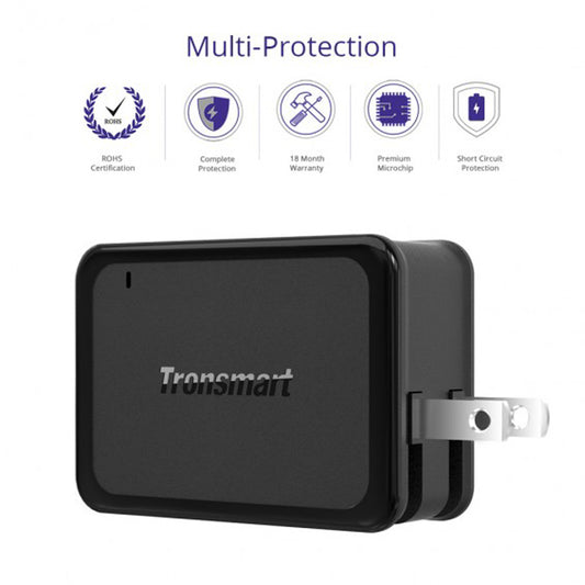 Buy Tronsmart 2 Port Qualcomm QC 3.0 Fast Charger in Both Ports US Plug W2TF from Vmart in Pakistan