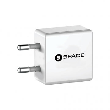 Space Dual Port USB Wall Charger WC-101 - White