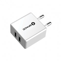 Space Dual Port USB Wall Charger WC-101 - White