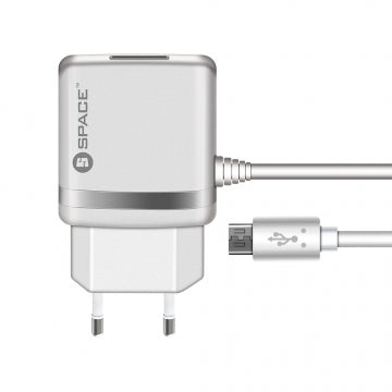 Buy Space Micro USB Cable Wall Charger WC-105 - White from Vmart in Pakistan