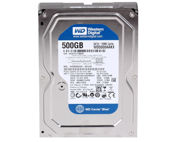 Western Digital Caviar Blue 500GB (16MB Cache, 7200RPM, SATAII - 6GB/s)