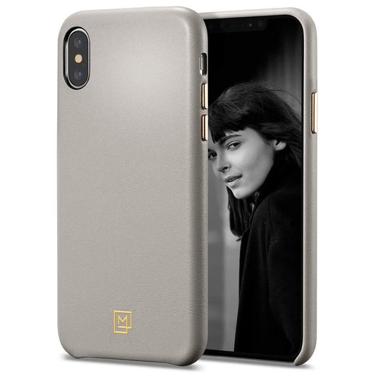 Buy Spigen iPhone X/XS La Manon Câlin Leather Case - Oatmeal Beige from Vmart in Pakistan