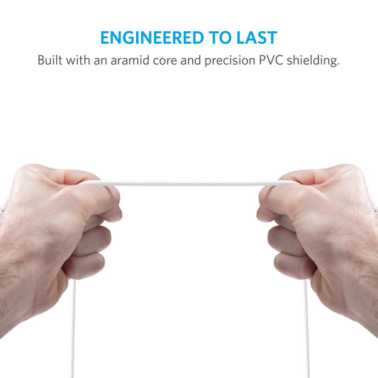 Buy Anker USB-C To USB 3.0 Cable (3ft / 0.9m) - White from Vmart in Pakistan