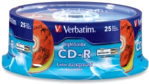 Verbatim CD-R 5 Color Lightscribe Spindle/25