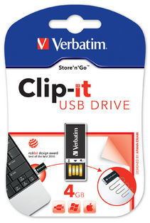 Verbatim Store'n'Go Clip-it USB 4GB (Black)