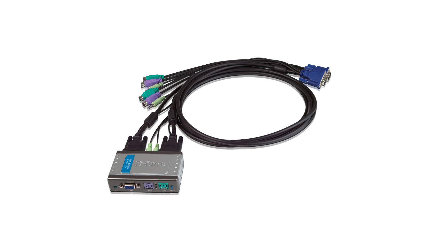 D-Link KVM-121 2-Port PS/2 KVM Switch with Audio Support