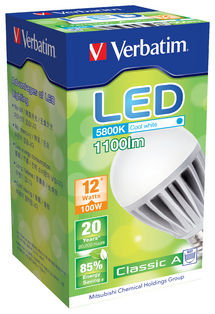 Verbatim LED Lamp Classic A E27 12W 1100lm 5800K Cool White