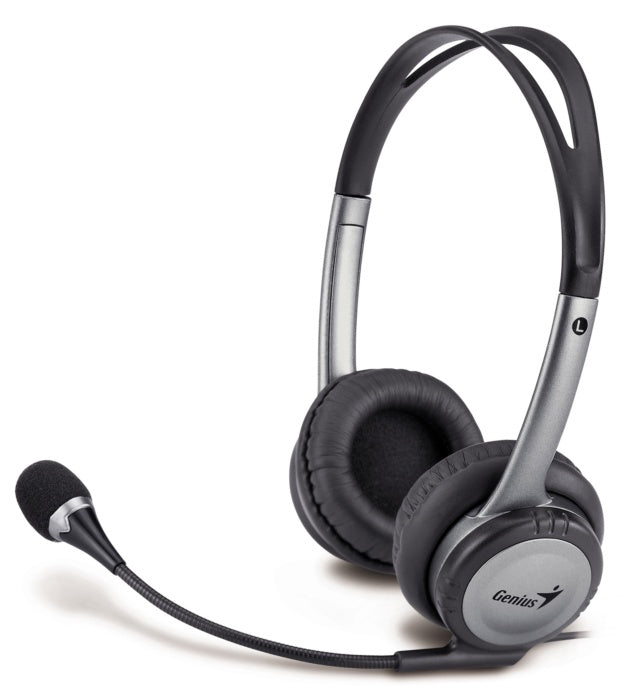 Genius HS-04B Stereo Headset with Noise-Canceling Microphone