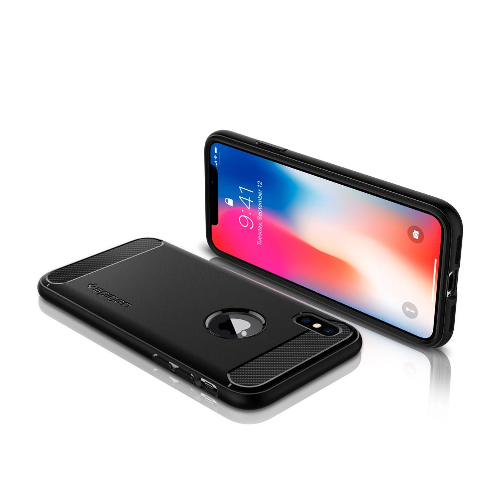 Buy Spigen iPhone X Case Rugged Armor - Matte Black from Vmart in Pakistan
