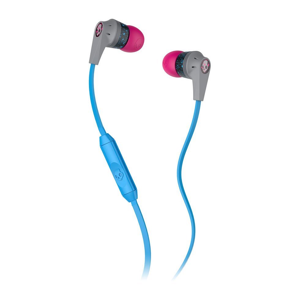 Skullcandy Ink'd 2.0 Earbud Headphones with Mic (Gray / Cyan / Gray)