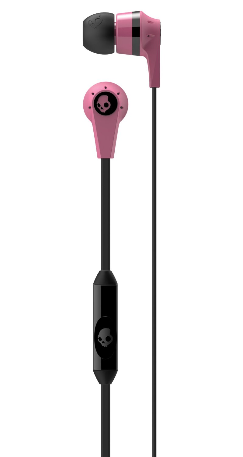 Skullcandy Ink'd 2.0 Earbud Headphones with Mic (Pink/Black)