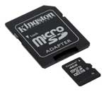 Kingston MicroSDHC Card 4GB (with Adapter)