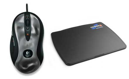 Logitech MX-518 Mouse + X-Ray Thunder8 Gaming Mat