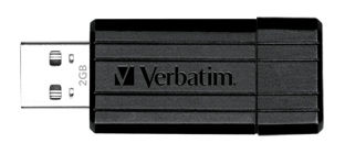 Verbatim Store'n'Go Pinstripe USB Drive 2GB (Black)