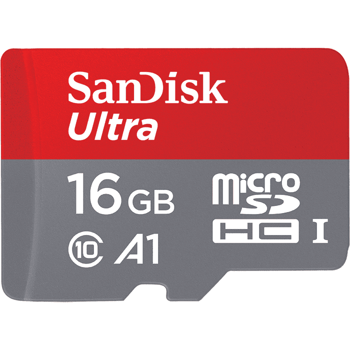 Sandisk Ultra microSD UHS-1 Card 16GB With Adapter