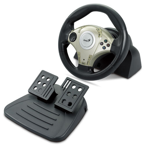 Genius Twin Wheel F1 Vibration Feedback F1 Racing Wheel for PS2 & PC ...