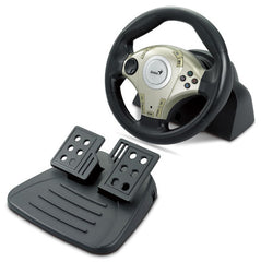 Genius Twin Wheel F1 Vibration Feedback F1 Racing Wheel for PS2 & PC