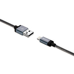 Verbatim Metallic Charge & Sync Lightning Cable (Apple Certified) - Space Grey