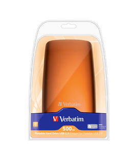 Buy Verbatim 2.5" Portable Hard Drive USB 500GB (Volcanic Orange) from Vmart in Pakistan