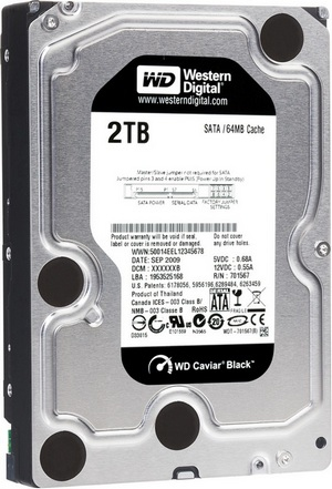 Western Digital Caviar Black 2TB (64MB Cache, 7200RPM, SATA - 6GB/s)