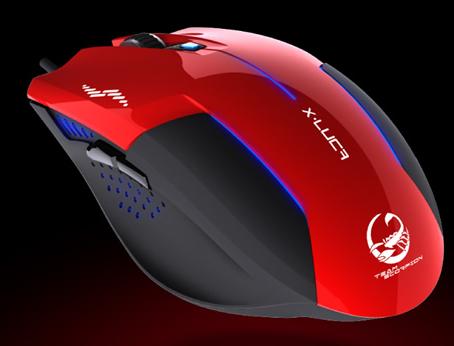 Enzatec Team Scorpion X-Luca Gamer Mouse (Red)