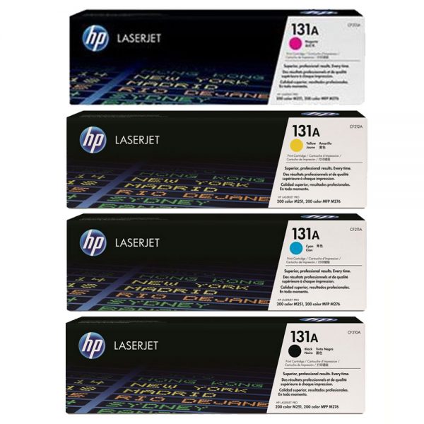 HP 131A 4 Color Black/Cyan/Magenta/Yellow Original Toner Cartridge Set