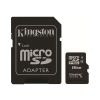 Kingston MicroSDHC Class 4 Memory Card - 16GB with Adapter
