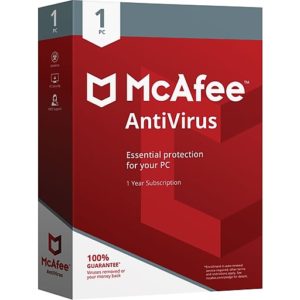 Mcafee Anti-Virus 2018 - 1 User Card