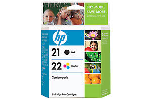 HP Ink C9351/52A #21/22 Combo Pack