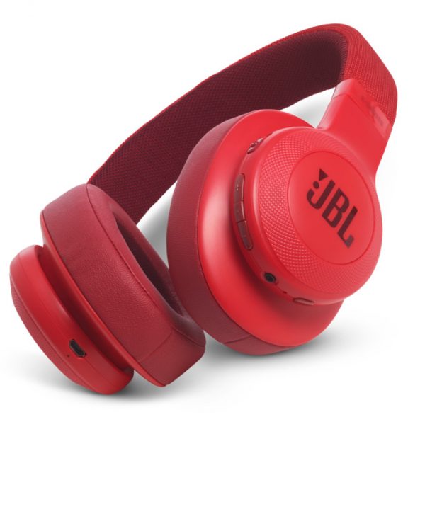 JBL E55BT Wireless Bluetooth On-ear Headphones - Red