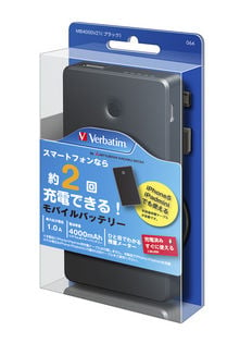 Verbatim 4000mAh Portable Battery Li-Polymer Black