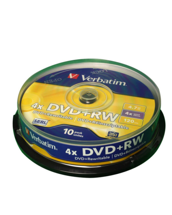 Verbatim DVD+RW 4X 10pk Spindle