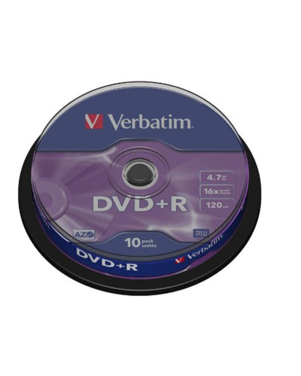 Verbatim DVD+R 16X 10pk Spindle