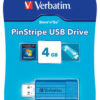 Verbatim Store'n'Go Pinstripe USB Drive 4GB (Blue)