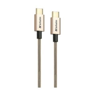 Verbatim 200cm Sync & Charge USB-C to USB-C Cable - Gold
