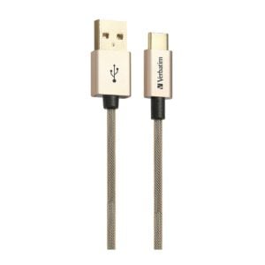 Verbatim 30cm Sync & Charge USB-C to USB-A Cable - Gold