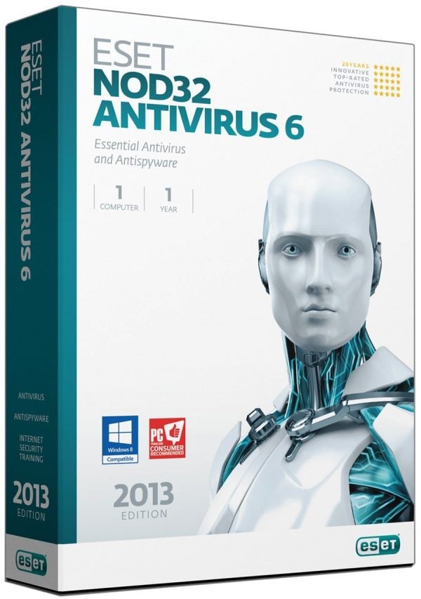 ESET NOD32 Antivirus 6 Home Edition 1 Year 1 User