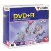 Verbatim DVD+R 16X Slim Case 10pk