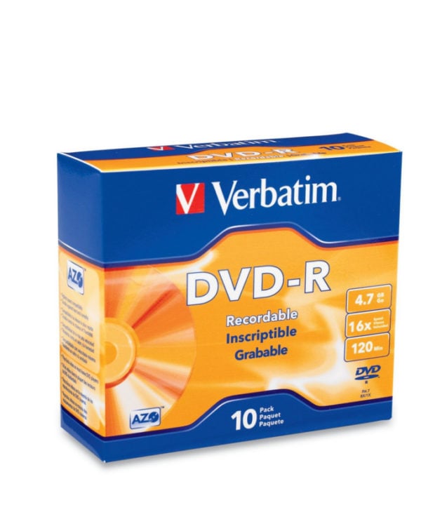 Verbatim DVD-R 16X Slim Case 10pk