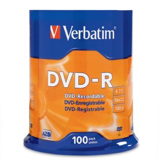 Verbatim DVD-R 16X 100pk Spindle
