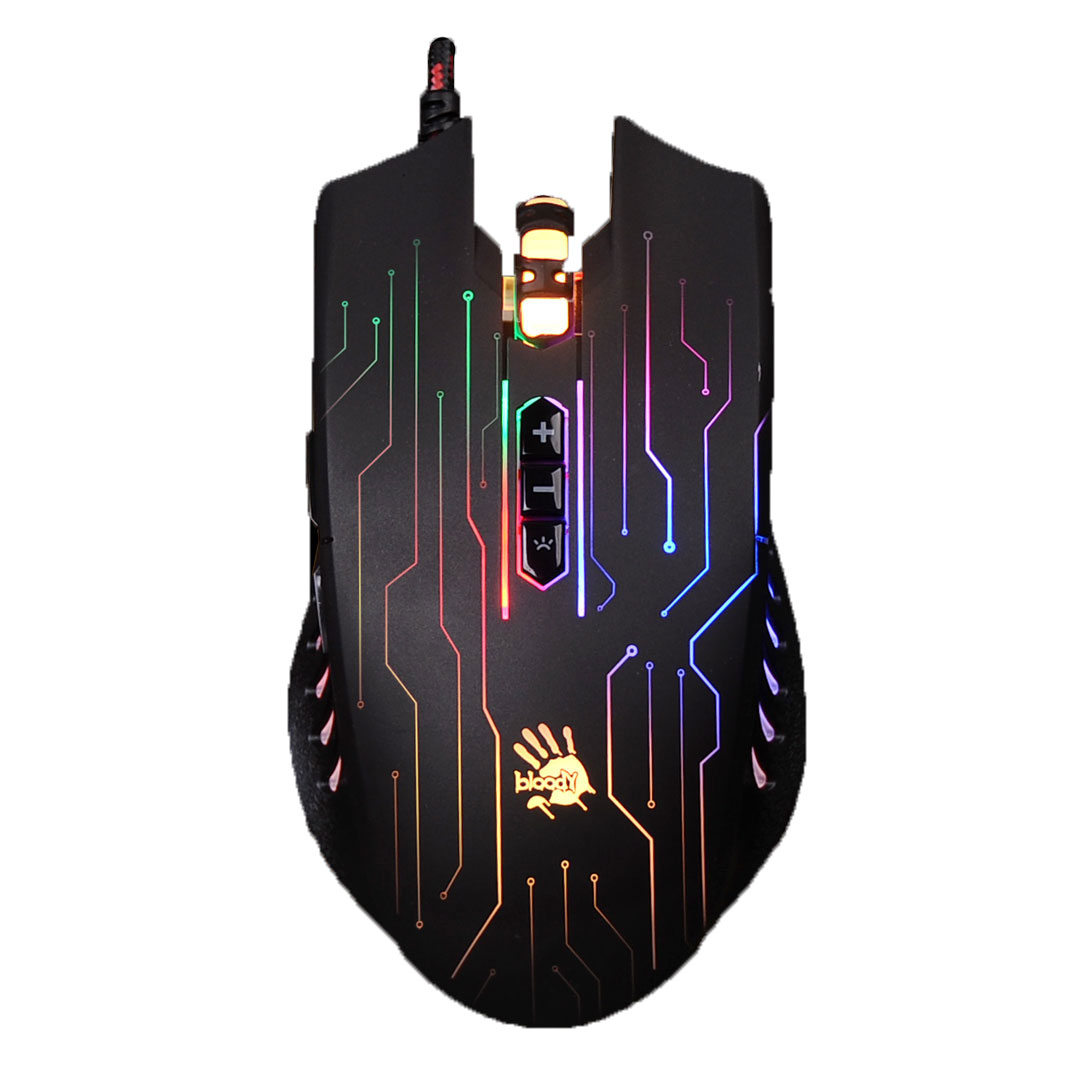 Image result for A4tech Bloody Q81 Metal Feet Neon X-Glide Gaming Mouse