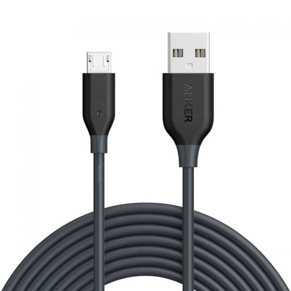 Anker PowerLine Micro Cable 10ft - Gray
