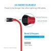 Anker PowerLine+ Lightning Cable 6ft - Red