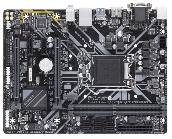 Gigabyte B360M HD3 Intel B360 Ultra Durable Motherboard