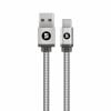 Space Micro-USB to USB 100cm 2.4A Braided Cable - Silver